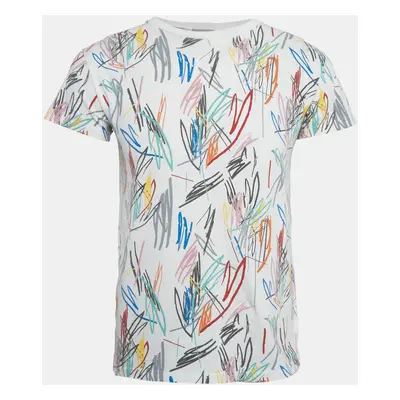 Dior Homme White Printed Cotton Short Sleeve T-Shirt