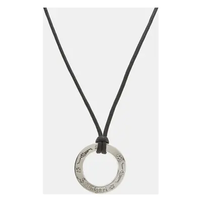 Bvlgari Save the Children Circle Sterling Silver Cord Pendant Necklace