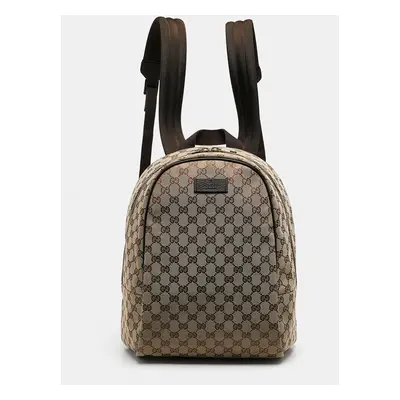 Gucci Beige GG Canvas Backpack