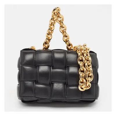 Bottega Veneta Black Padded Leather Cassette Chain Bag