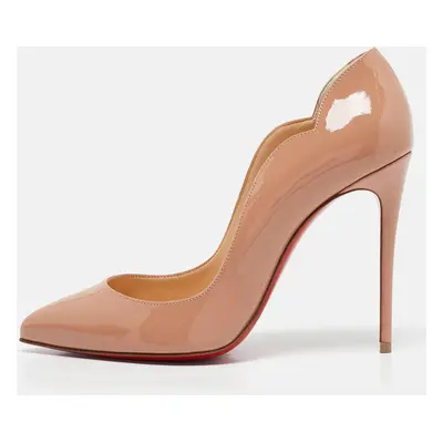 Christian Louboutin Beige Patent Leather Hot Chick Pumps Size