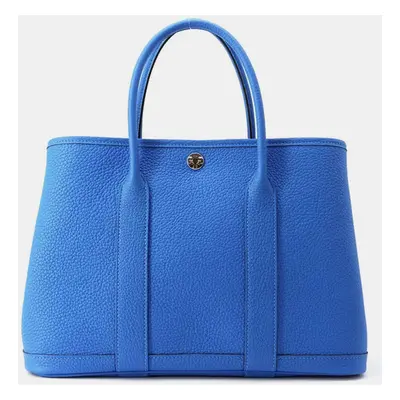 Hermes Garden Party Blue Hydra Negonda Leather Size Tpm