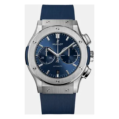 Hublot Blue Titanium Classic Fusion Chronograph Men's Wristwatch mm