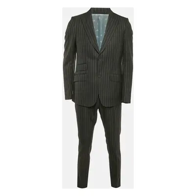 Gucci Charcoal Grey Pinstripe Wool Suit