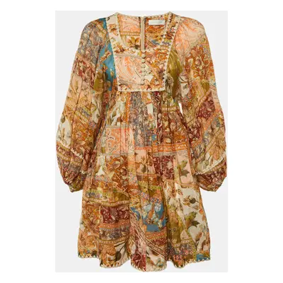 Zimmermann Multicolor Chintz Print Ramie Billow Mini Dress