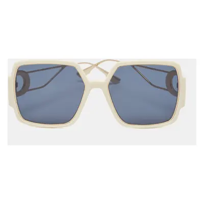 Dior White/Black Montaigne Square Sunglasses