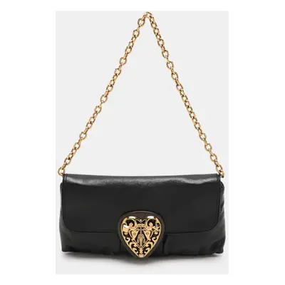 Gucci Black Leather Hysteria Chain Shoulder Bag