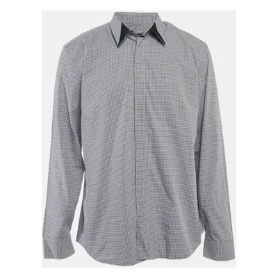 Givenchy Blue/Multicolor Gingham Cotton Button Front Shirt