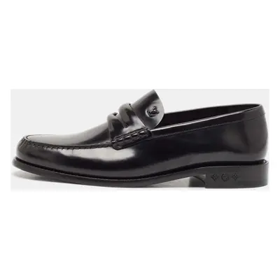 Louis Vuitton Black Leather Penny Loafers Size