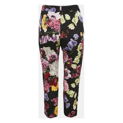 Dolce & Gabbana Multicolor Floral Print Jacquard Trousers