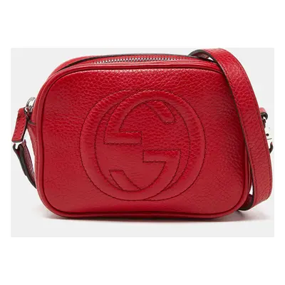 Gucci Red Leather Soho Crossbody Bag