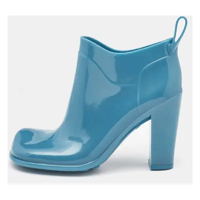 Bottega Veneta Blue Rubber Ankle Boots Size