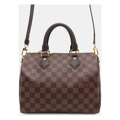 Louis Vuitton Brown Damier Ebene Canvas Speedy Bandouliere Bag