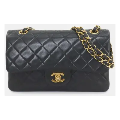 Chanel Black Leather Matelasse Chain Shoulder Bag