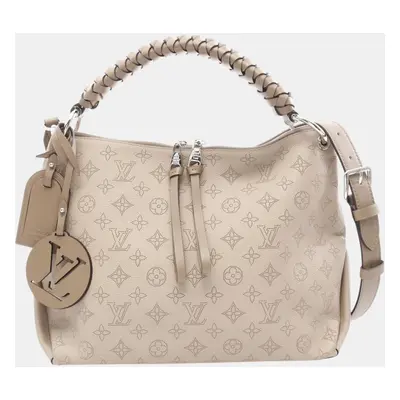 Louis Vuitton Beauvre Hobo Handbag Bag Leather Mahina Beige