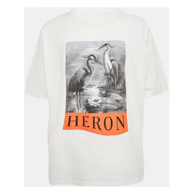 Heron Preston Off-White Heron Graphic Print Crew Neck T-Shirt