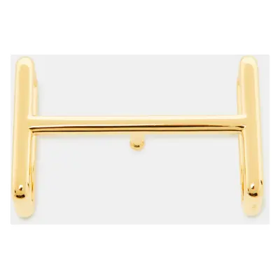 Hermes Gold Finish Metal Idem H Belt Buckle