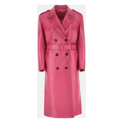 Prada Fuchsia Leather Coat Women’s IT