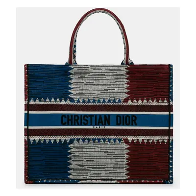 Dior Blue Large French Flag Book Tote