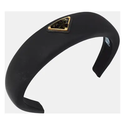 Prada Black Trinangle Logo Re-Nylon Head Band