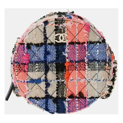 Chanel Tweed Round Crossbody Bag