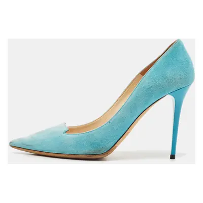 Jimmy Choo Blue Suede Avril Pumps Size 38.5