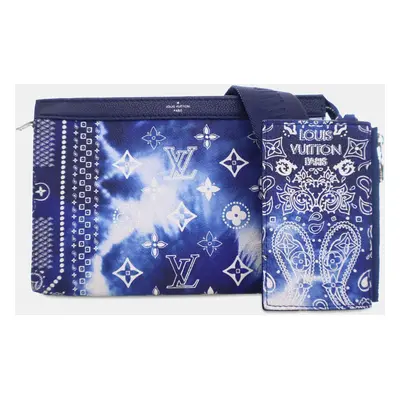 Louis Vuitton Blue Monogram Bandana Gaston Wearable Wallet