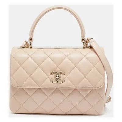 Chanel Pink Quilted Leather Trendy CC Flap Bag