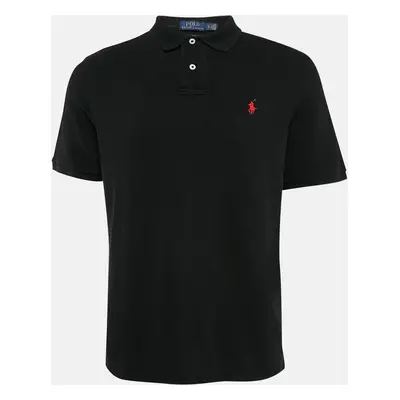 Polo Ralph Lauren Black Cotton Pique Polo T-Shirt