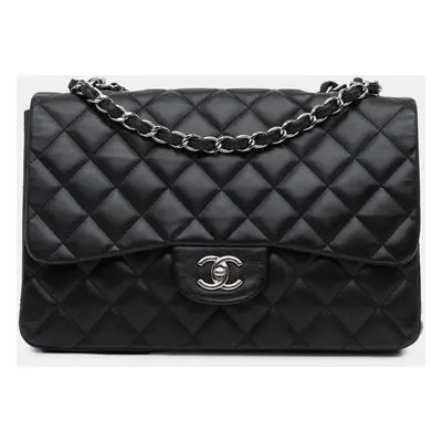 Chanel Black Jumbo Classic Lambskin Single Flap