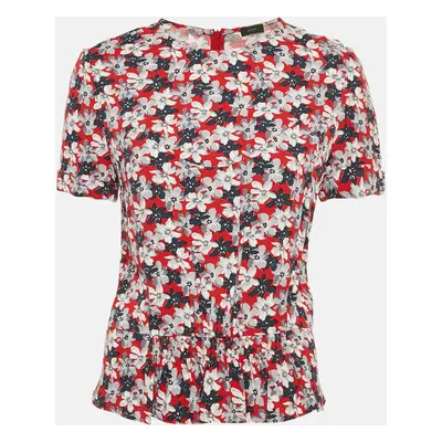 Joseph Multicolor Floral Print Crepe Top