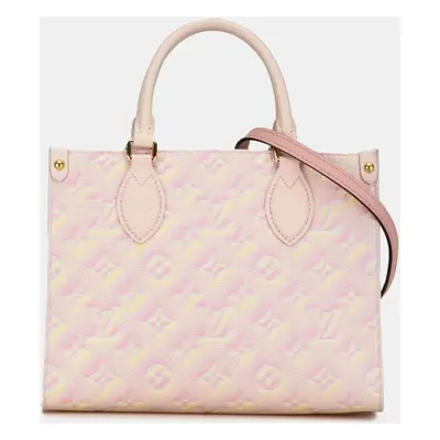 Louis Vuitton Pink Monogram Empreinte Summer Stardust OnTheGo PM Tote Bag