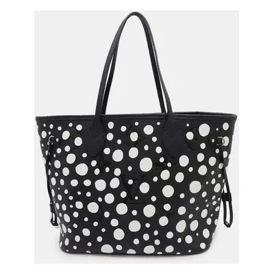 Louis Vuitton Noir/Blanc Monogram Empreinte Leather Infinity Dot Neverfull MM Tote Bag