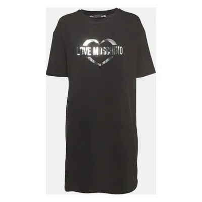 Love Moschino Black Logo Cotton T-Shirt