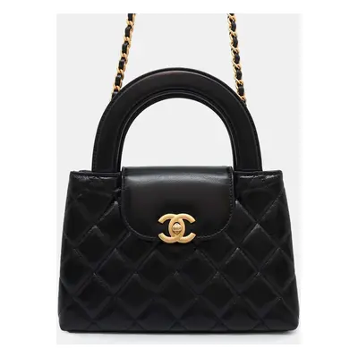 Chanel 2Way Black Shiny Calf Leather Size Mini Shoulder Bag