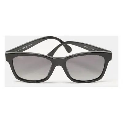 Chanel Black CC Polarized Square Sunglasses