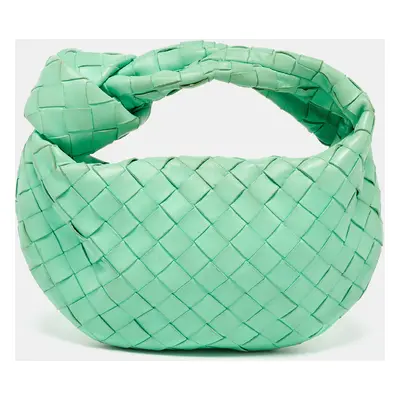 Bottega Veneta Light Green Leather Mini Jodie Hobo