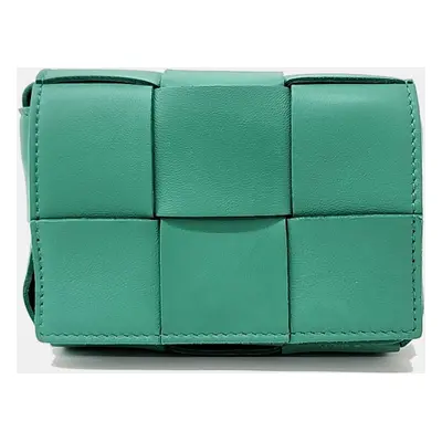 Bottega Veneta Green Leather Candy Cassette Bag