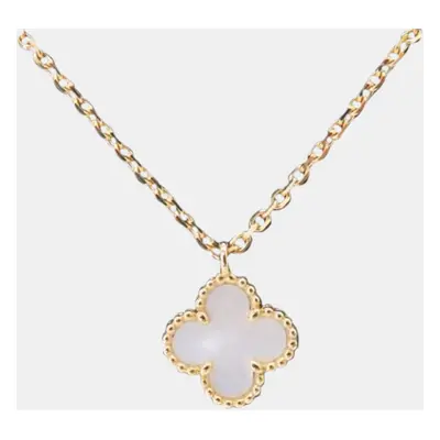 Van Cleef & Arpels 18K Yellow Gold Sweet Alhambra Pendant Necklace