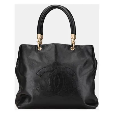 Chanel Black CC Caviar Tote