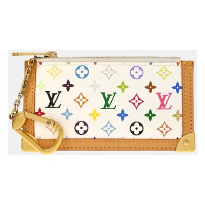 Louis Vuitton White Multicolor Pochette Cles Coin Purse