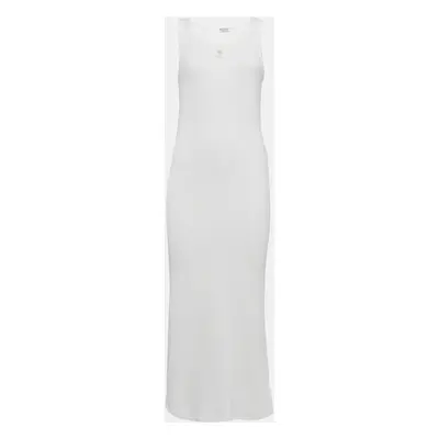 Brunello Cucinelli White Rib Knit Mid Tank Dress