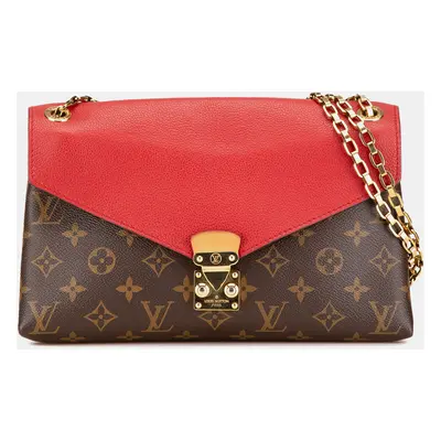 Louis Vuitton Brown Red Monogram Pallas Chain