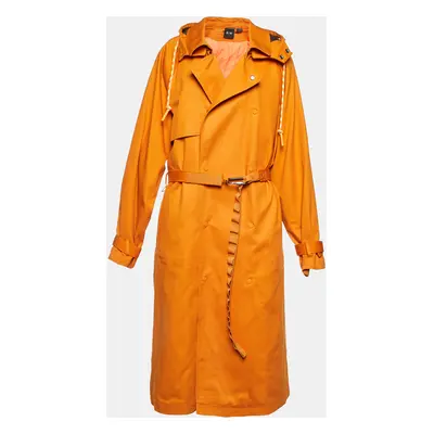 Ivy Park x Adidas Orange Gabardine Hooded Trench Coat