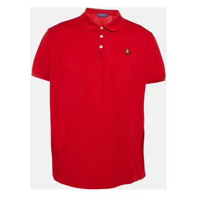 Ralph Lauren Purple Label Red Cotton Pique Polo T-Shirt