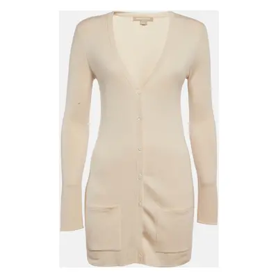 Michael Kors Beige Cashmere Buttoned Cardigan