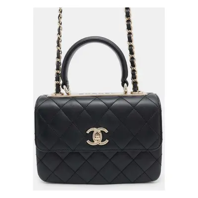 Chanel Black Lambskin Leather Handbag