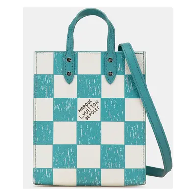 Louis Vuitton Blue White Damier Checkerboard Sac Plat Bag