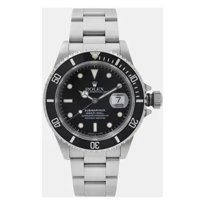 Rolex Black Stainless Steel Submariner Date Automatic Men's Wristwatch mm