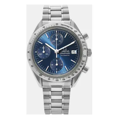 Omega Blue Stainless Steel Speedmaster 3511.80.00 Automatic Men's Wristwatch mm